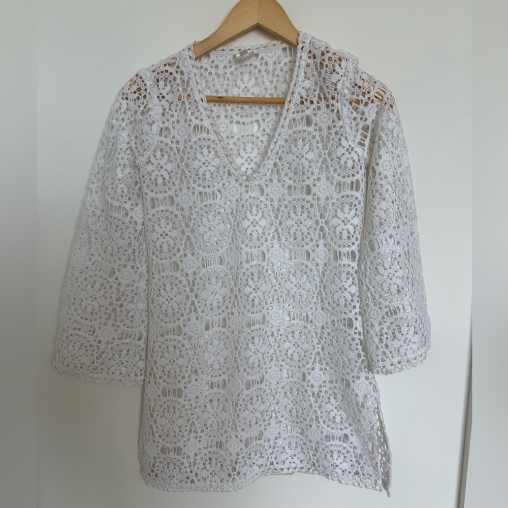 Milly white crochet cover up Size P